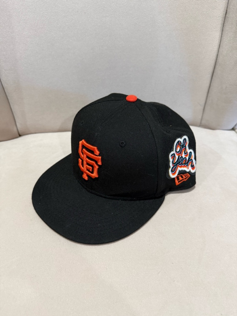 New Era SF Giants Snapback Hat Black Orange 9FIFTY OSFM
